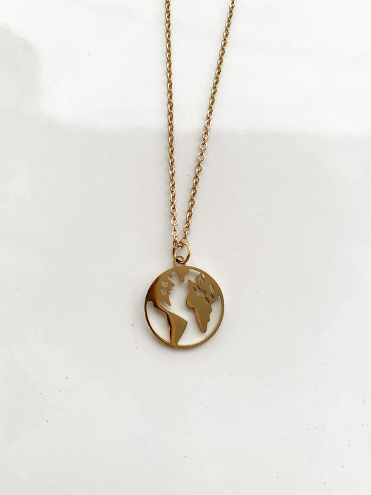 I Love The World Necklace