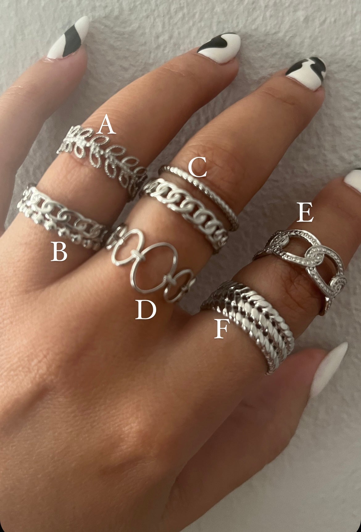 Stainless Steel Rings Silver Color